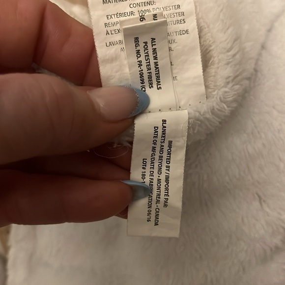 Blankets & Beyond Teddy Bear Baby Lovey Security Blanket Nubby Well-loved White - Picture 10 of 11